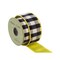 2.5"x10yd Yellow & Black Check Ribbon – Wired Dupion for Wreaths & Crafts-RW8308-YE/BK